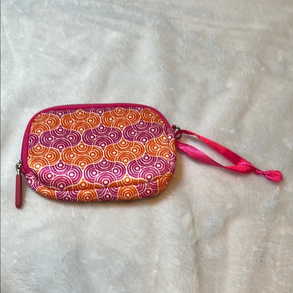 Jonathan Adler Handbags - Jonathan Adler Pink and Orange Wallet with Geometric Design